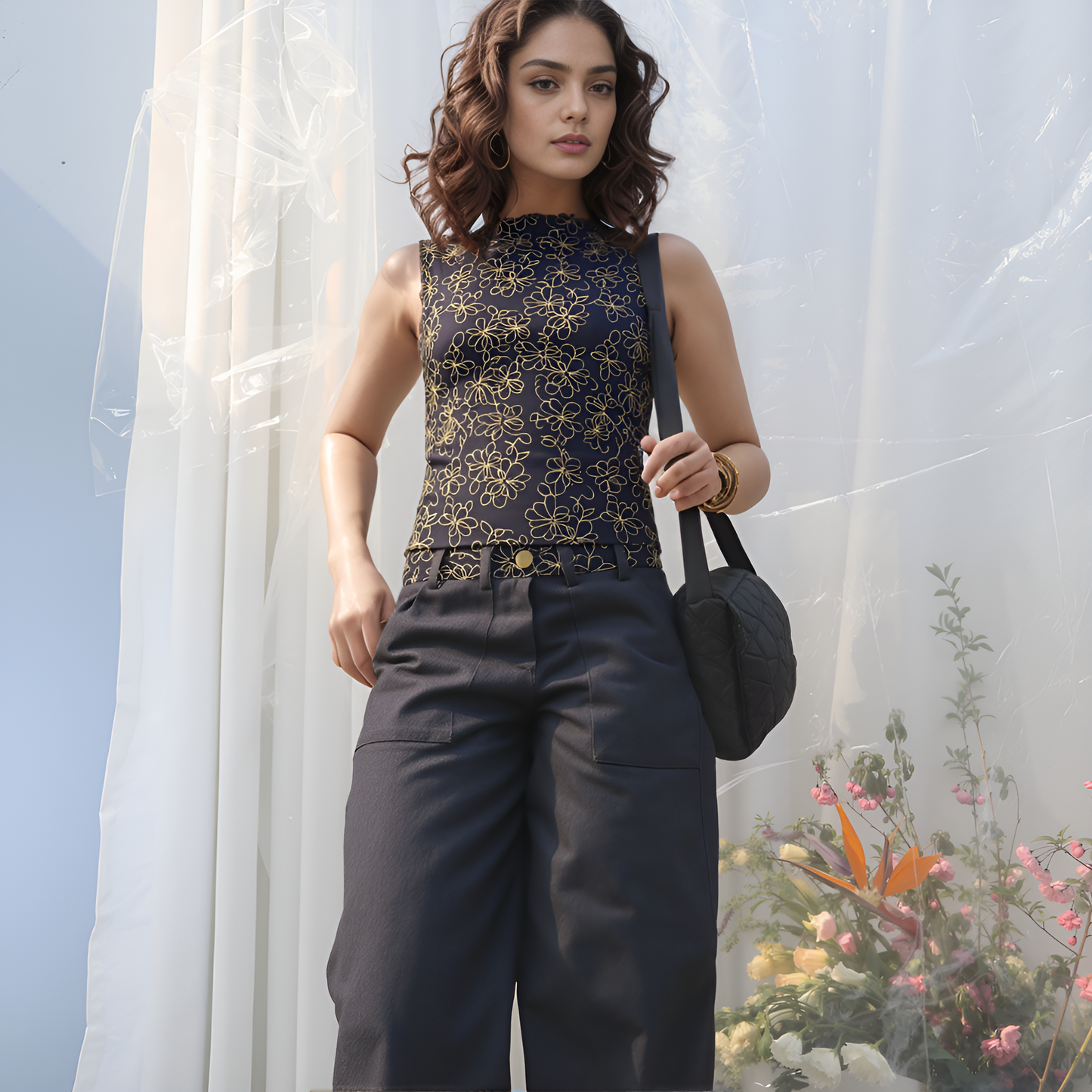 Charlie Elegance - Tijdloos charme in stijlvol geborduurd denim